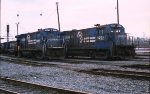 Conrail power at Dewitt yard